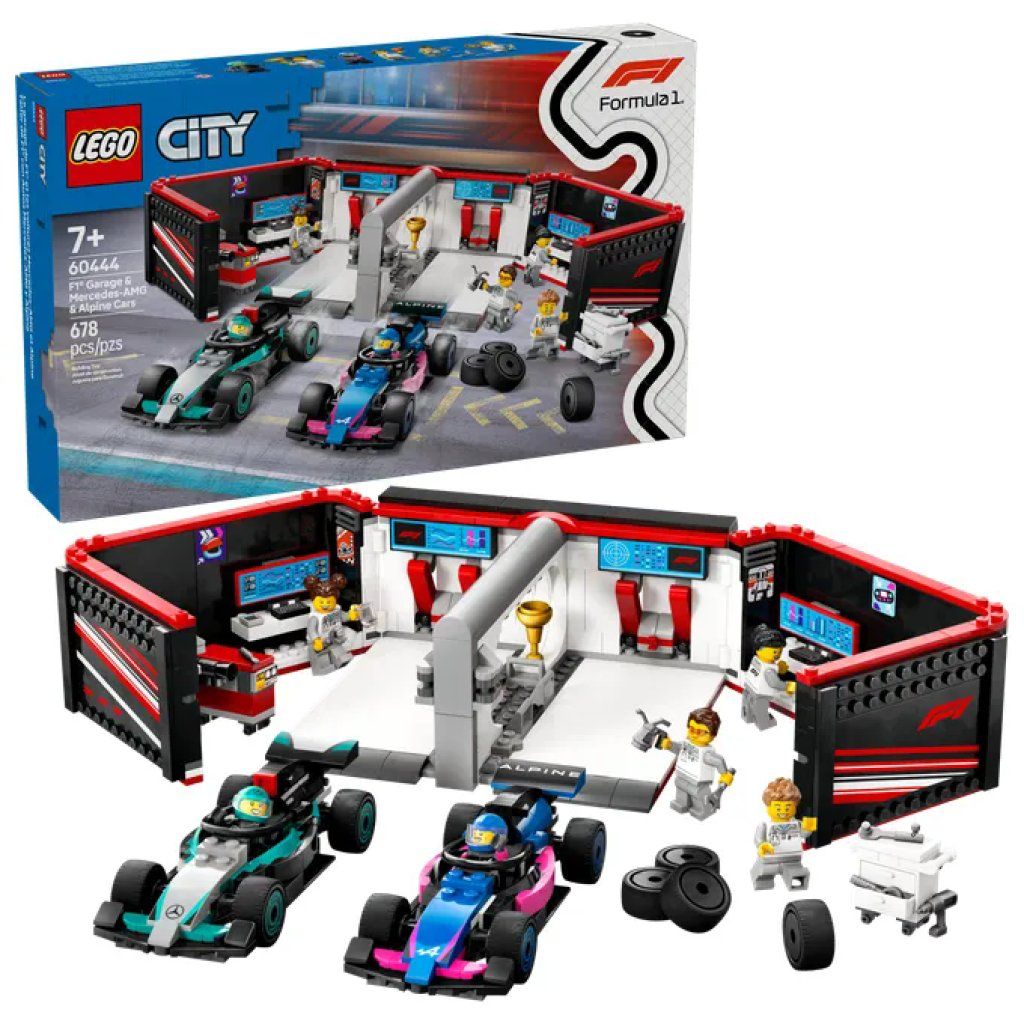 LEGO City 60444 Garage F1 con Mercedes-AMG e Alpine