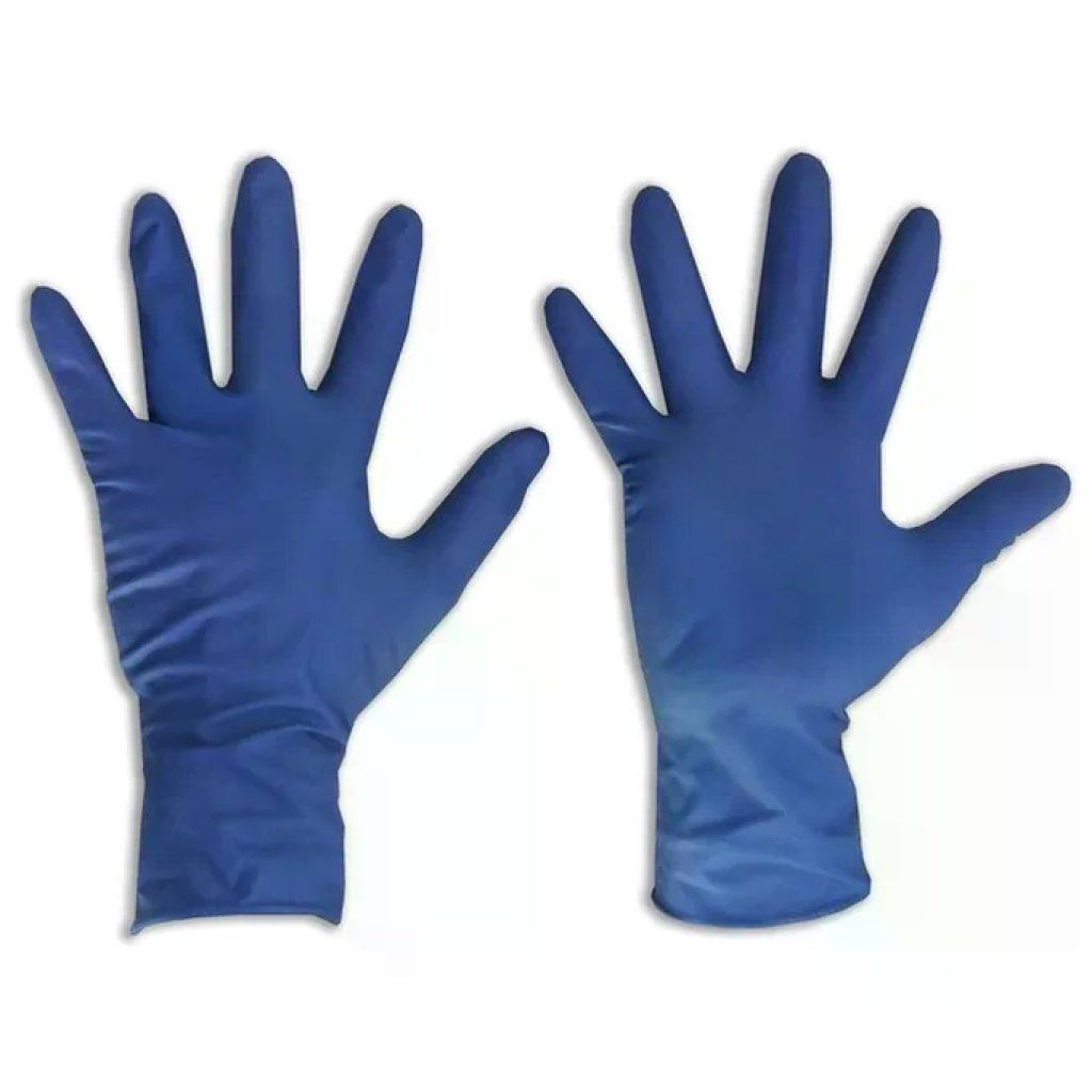 Icoguanti Guanti Monouso in Lattice Blu, Taglia M, 50 Pezzi