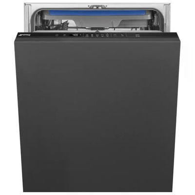 Smeg STL362DQ Lavastoviglie da Incasso Integrata, 14 Coperti, Classe D, 60 cm, Nero