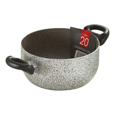 MAMU Mamù Janet 2.0 – Casseruola antiaderente 18 cm, 2 manici, Seven Stone 7 strati