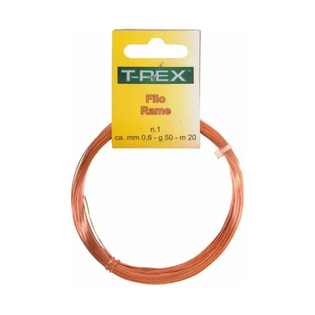 T-REX Filo di rame cotto lucido 1 mm, 8 m
