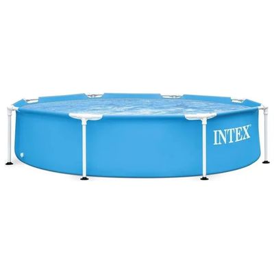 Intex 28205NP Metal Frame Piscina Fuori Terra Rotonda 244x51 cm 1828 L PVC 3 Strati colore Blu