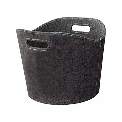 VIGOR-BLINKY Vigor 9919075 Cesta Portalegna Tonda in Feltro Antracite, 38 x 31 cm VIGOR-BLINKY Vigor 9919075 Cesta Portalegna Tonda in Feltro Antracite, 38 x 31 cm