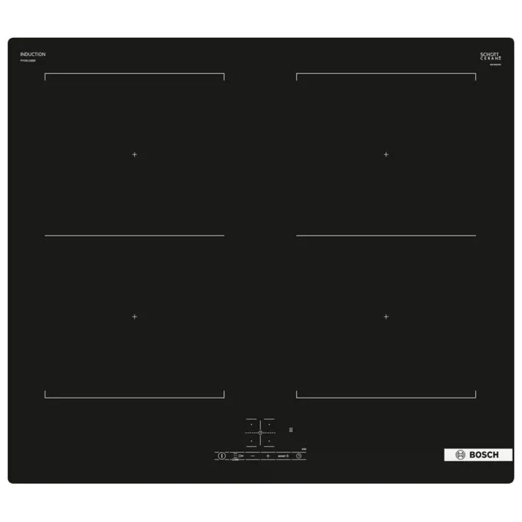 Bosch Serie 4 PVQ611BB6E Piano cottura a induzione 60 cm, nero Bosch Serie 4 PVQ611BB6E Piano cottura a induzione 60 cm, nero