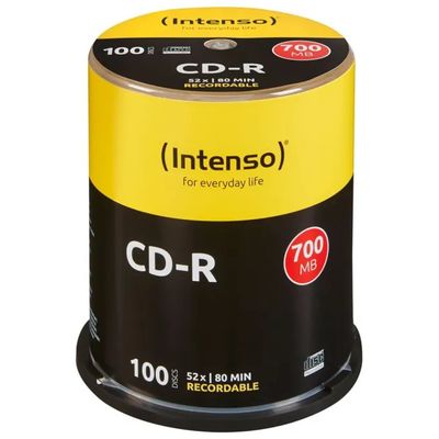 Intenso CD-R 700 MB 52x, confezione da 100 dischi