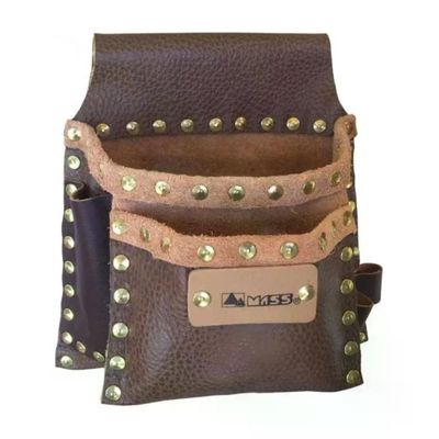MASS Borsa da Carpentiere in Pelle con Tasche Portautensili