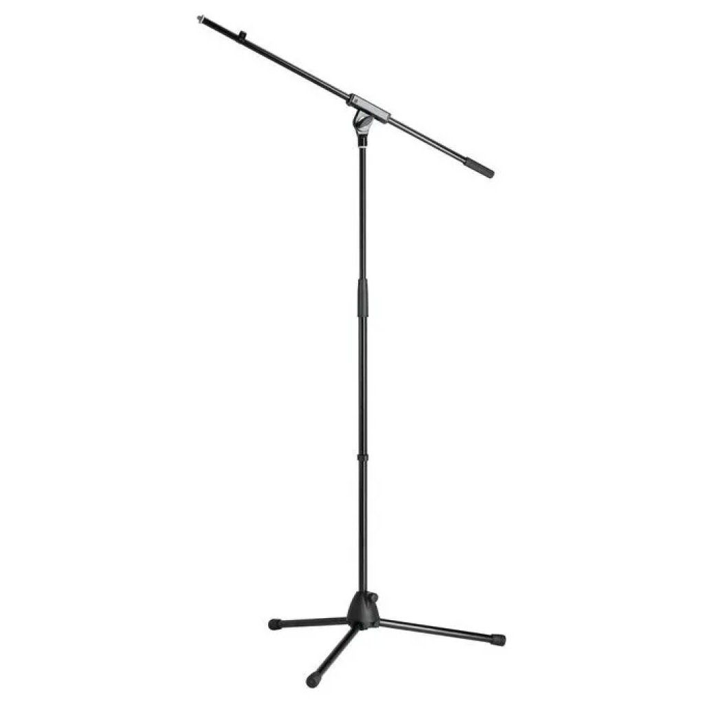 KONIG AND MEYER K&M 27105 Asta Microfonica a Giraffa Nera, Altezza Regolabile 90–160 cm