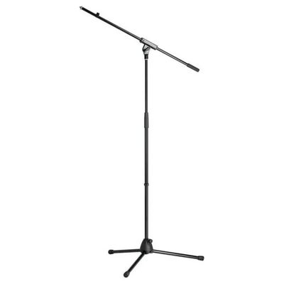 KONIG AND MEYER K&M 27105 Asta Microfonica a Giraffa Nera, Altezza Regolabile 90–160 cm