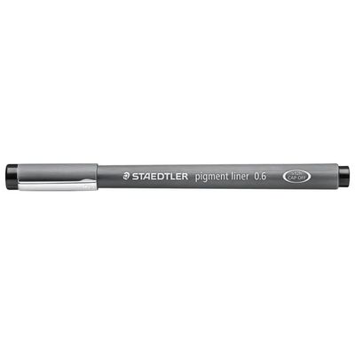 Staedtler Pigment Liner 308 – Pennarelli tecnici neri 0,6 mm, confezione da 10