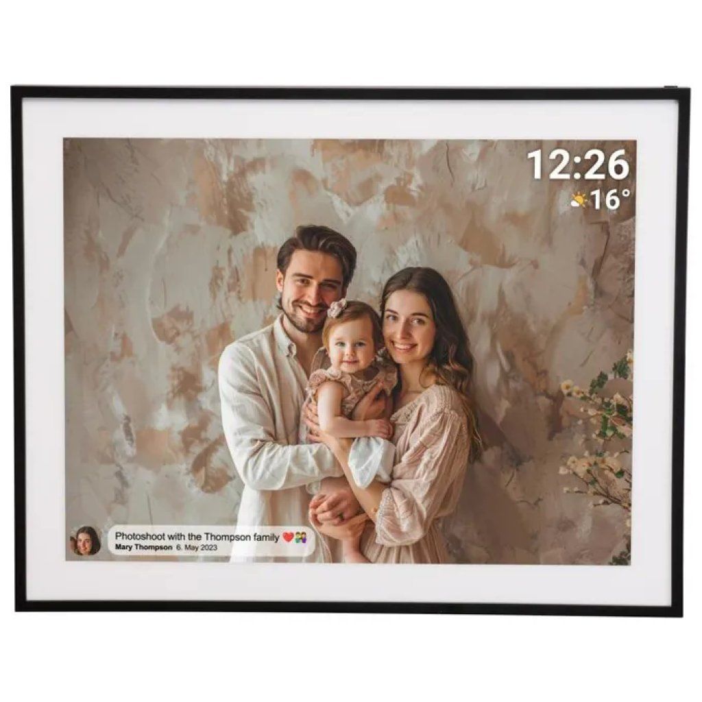 Denver FRAMEO Cornice Digitale Wi-Fi 19” Full HD Touch, 32 GB, Nera