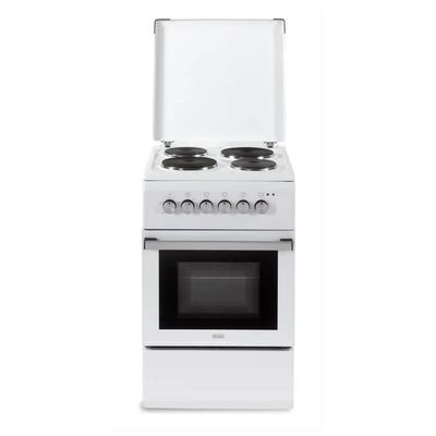 DELONGHI De’Longhi DL554EWP2 Cucina Elettrica 50 cm, 4 Piastre, Forno 52 L, Classe A, Bianca