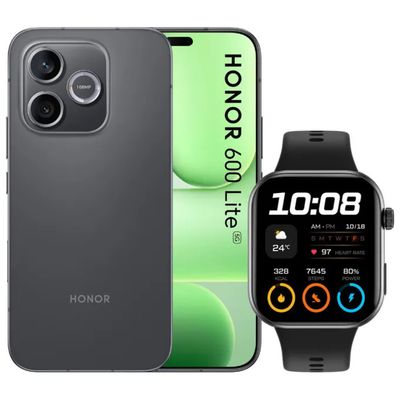 HONOR 600 Lite 256 GB 5G Nero con Watch 2i