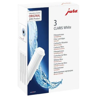 JURA Claris 68739 – Cartucce filtranti bianche, confezione da 3 JURA Claris 68739 – Cartucce filtranti bianche, confezione da 3