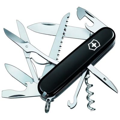 Victorinox Huntsman 1.3713.3B1 – Coltellino Svizzero Nero, 15 Funzioni