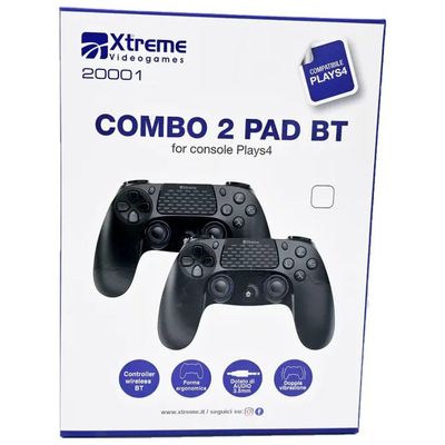 Xtreme Combo 2 – Coppia di Gamepad Bluetooth per PS4, Nero Xtreme Combo 2 – Coppia di Gamepad Bluetooth per PS4, Nero
