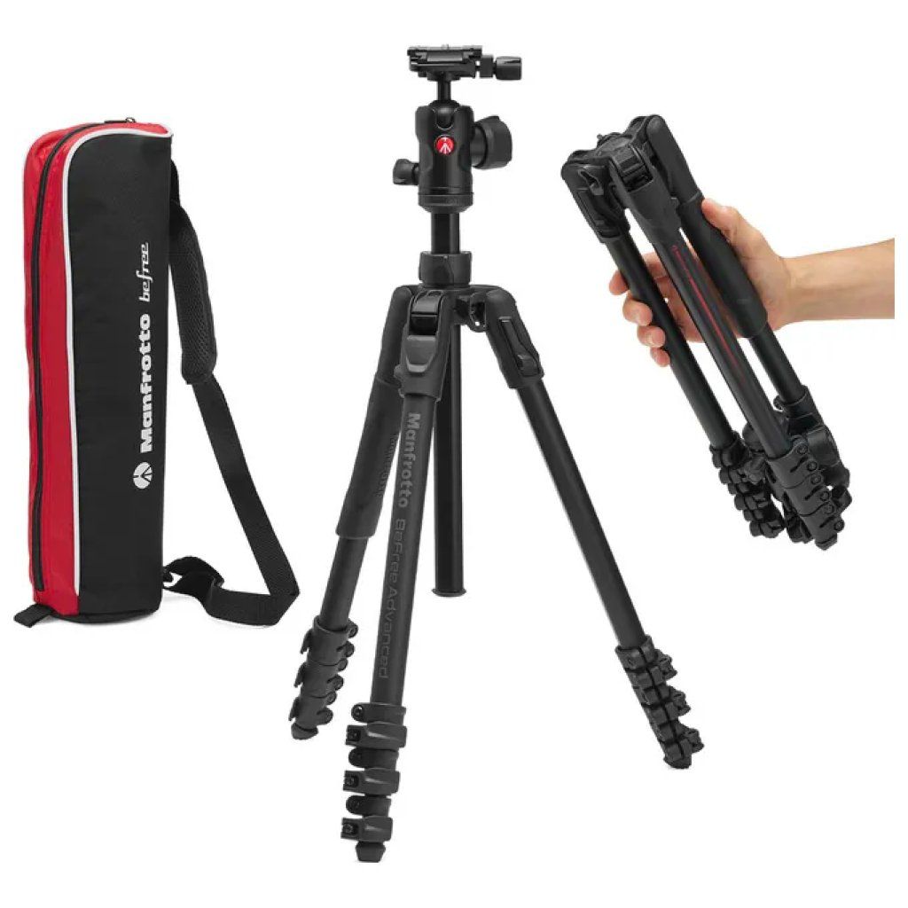 Manfrotto Befree Advanced AS – Treppiede da viaggio in alluminio con testa a sfera