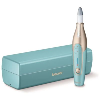 Beurer MP 84 – Set elettrico per manicure e pedicure, 10 accessori, ricaricabile, oro
