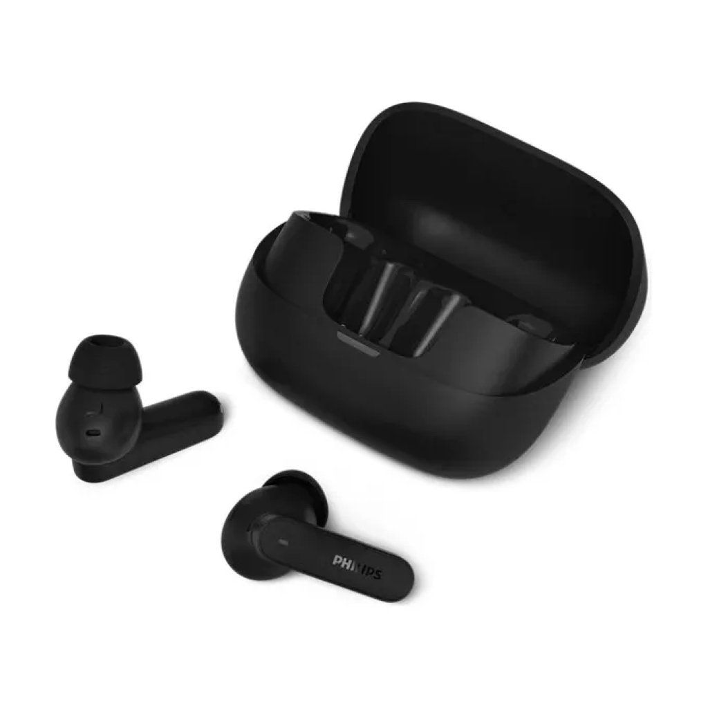 Philips TAT3000BK/00 Auricolari True Wireless con ANC, Bluetooth 6.0, IPX4 e 48 ore di autonomia – Nero