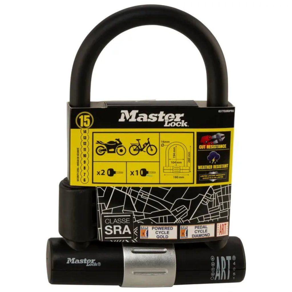Master Lock 8377EURDPRO Antifurto a U per Bicicletta