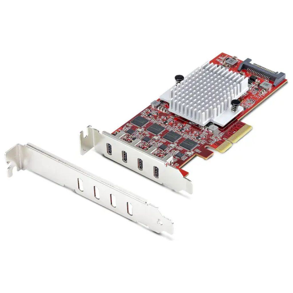 StarTech.com P10Q4C-USB-CARD-LP – Scheda PCIe con 4 porte USB-C 10 Gbps