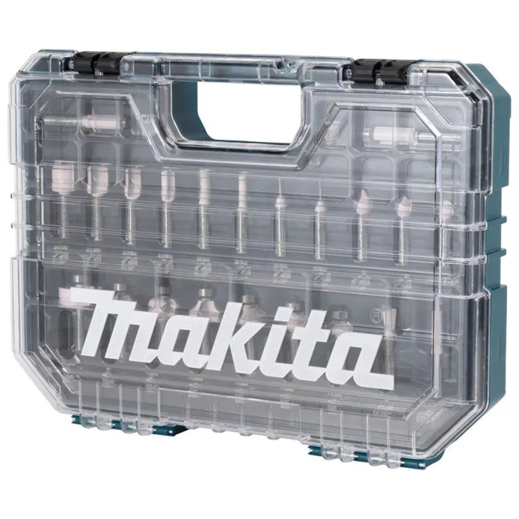 Makita D-74778 Set di 22 frese per legno, attacco 8 mm Makita D-74778 Set di 22 frese per legno, attacco 8 mm