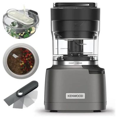 Kenwood CHP80.000SI Duo Prep Tritatutto e Macinino 2 in 1, 800 W, Argento