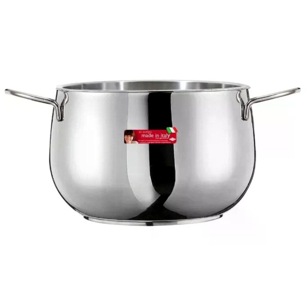 Inoxriv River Pentola in Acciaio Inox 22 cm con 2 Manici