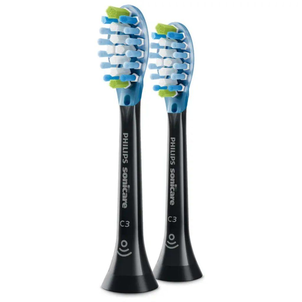 Philips Sonicare C3 Plaque Defence HX9042/88 – 2 Testine di Ricambio Nere