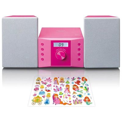 Lenco MC-013PK Stereo Portatile CD/FM Rosa