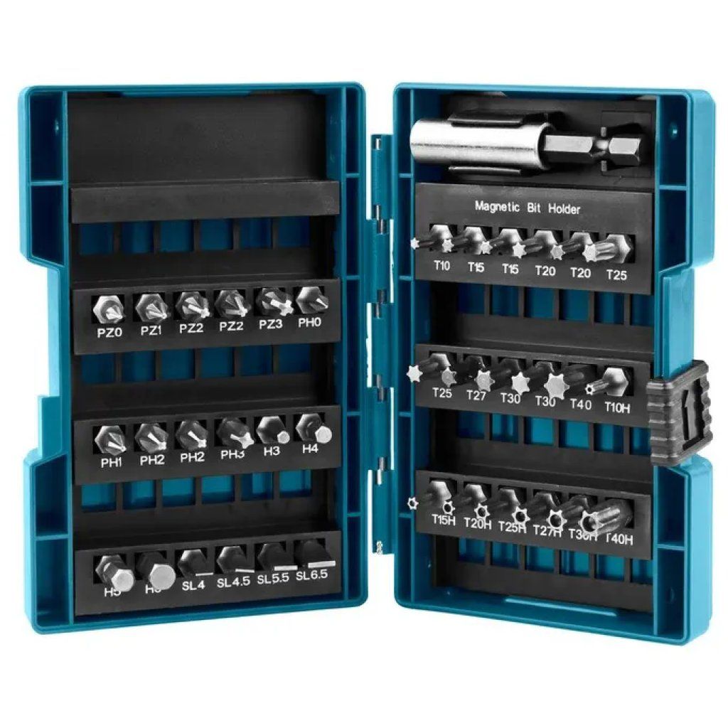 Makita B-28606 Kit da 37 Inserti con Portainserti Magnetico Makita B-28606 Kit da 37 Inserti con Portainserti Magnetico