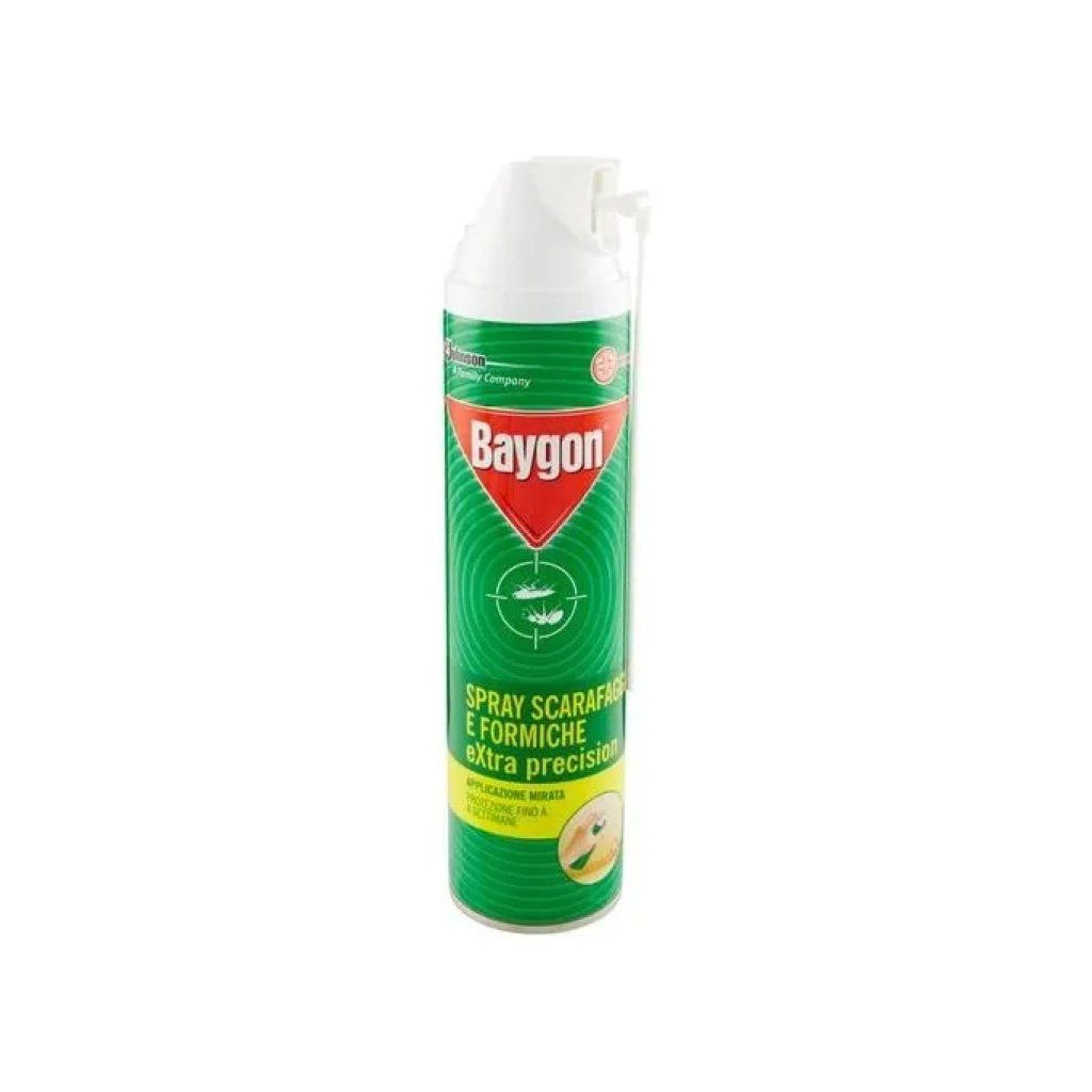 Baygon Extra Precision Spray Insetticida per Scarafaggi e Formiche, 400 ml