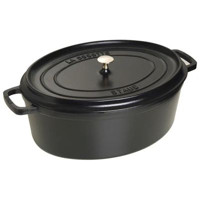 Staub Cocotte Ovale in Ghisa 12 L, 41 cm, Nero