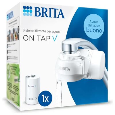 Brita ON TAP V 1052066 Filtro Acqua per Rubinetto, 4 Stadi, 600 L, Bianco Brita ON TAP V 1052066 Filtro Acqua per Rubinetto, 4 Stadi, 600 L, Bianco