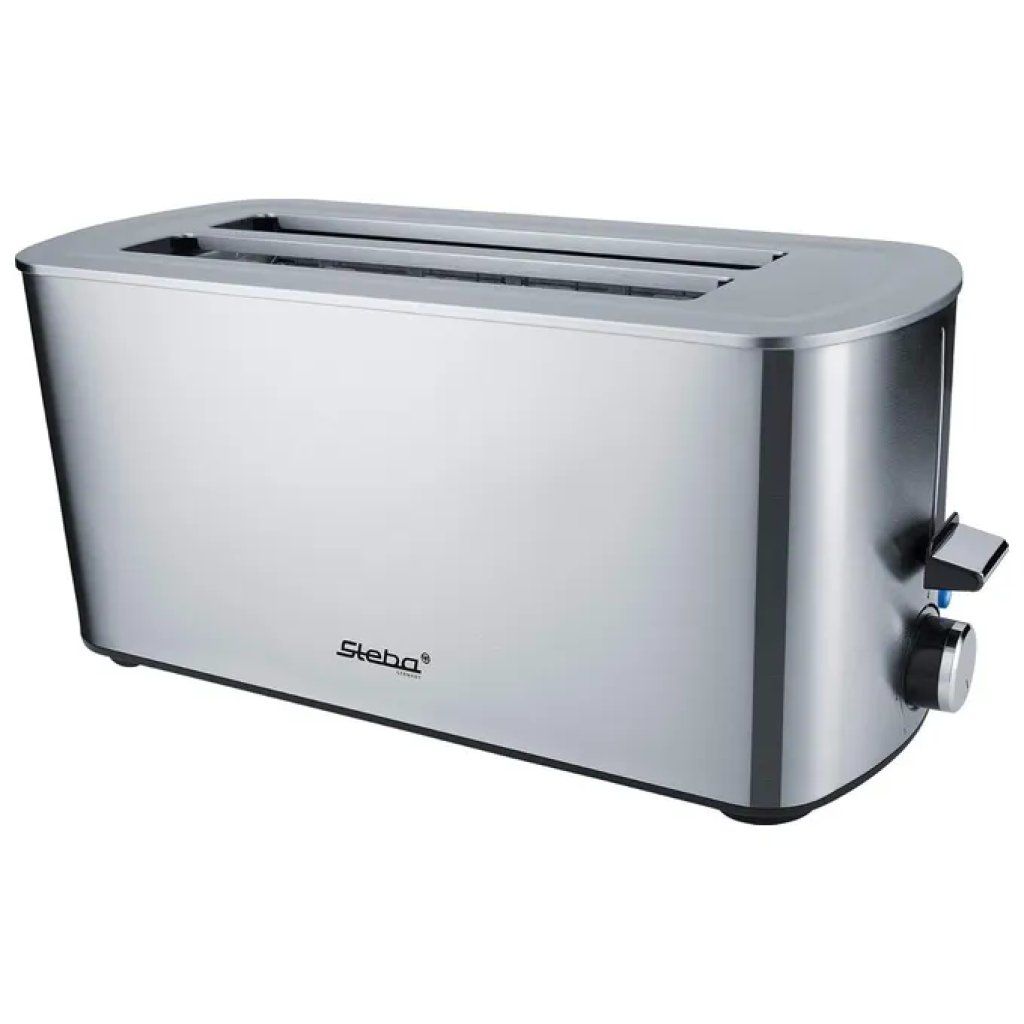 Steba TO 21 INOX Tostapane a Fessura Lunga, 4 Fette, 1400 W