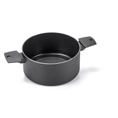 Moneta Recy Casseruola 20 cm in Alluminio Riciclato, 2 Manici, Nero