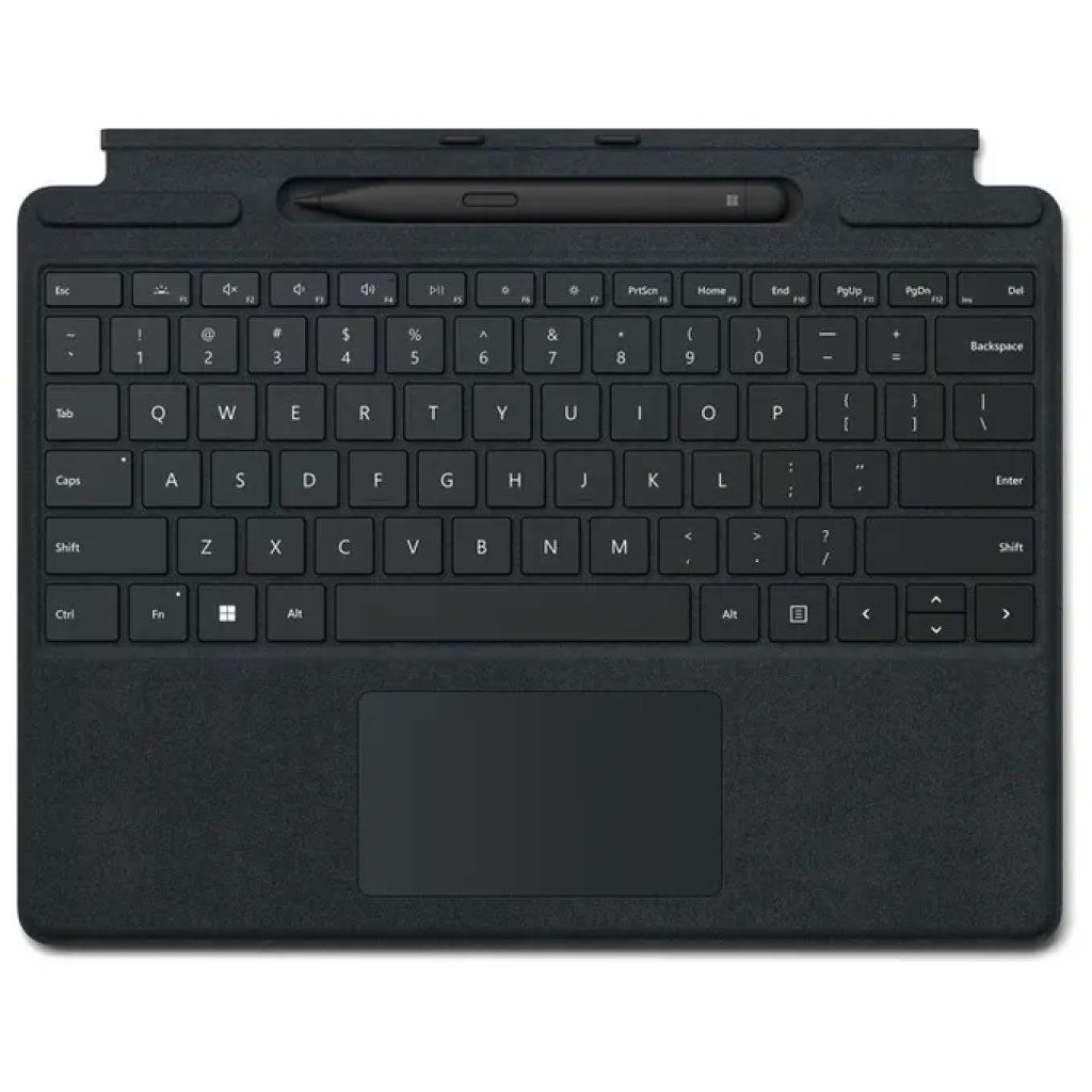 Microsoft Signature Keyboard per Surface Pro con Slim Pen 2, Alcantara, touchpad retroilluminato, Nero