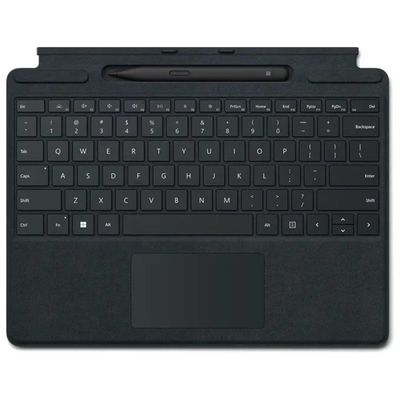 Microsoft Signature Keyboard per Surface Pro con Slim Pen 2, Alcantara, touchpad retroilluminato, Nero