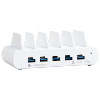 Compulocks 5PUSBCDKS-EU – Stazione di ricarica USB-C 5 porte, 150 W, bianca