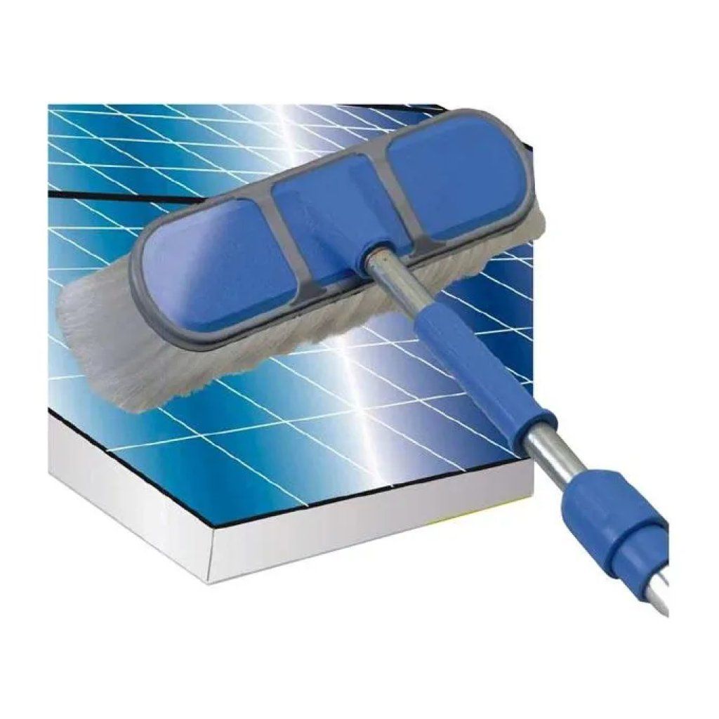 Solarwash 144156 – Spazzolone per pannelli fotovoltaici con manico telescopico 150–260 cm
