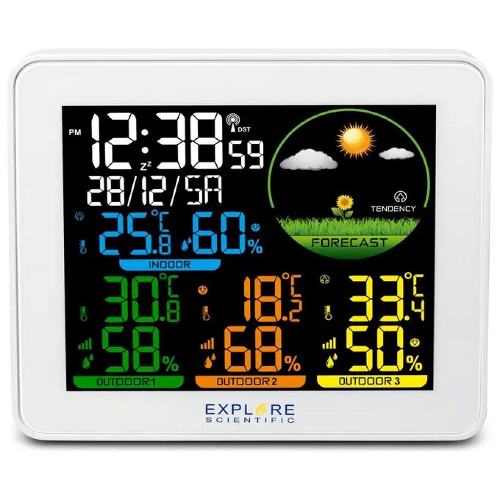 Explore Scientific WSH4005CM3LC2 Stazione Meteo a Colori con 3 Sensori
