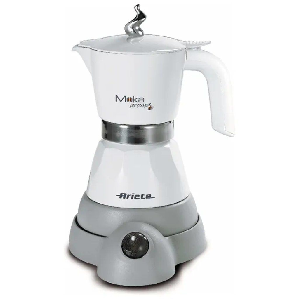 Ariete 1358 Moka Aroma – Moka elettrica 2-4 tazze, 400 W, bianca