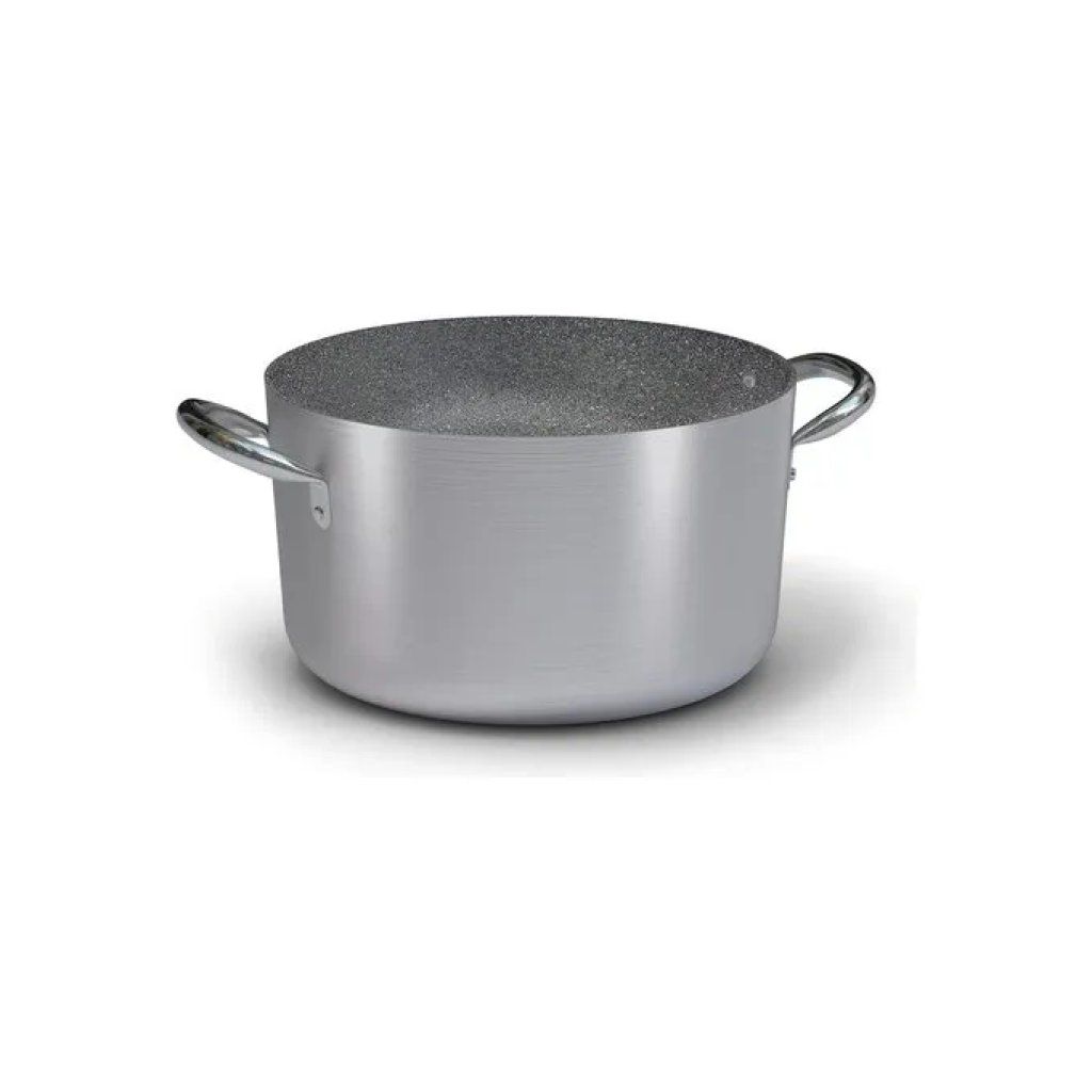 Ballarini Linea 6900 Casseruola in Alluminio 28 cm, Fondo da 4 mm, Induzione e Forno, Nero