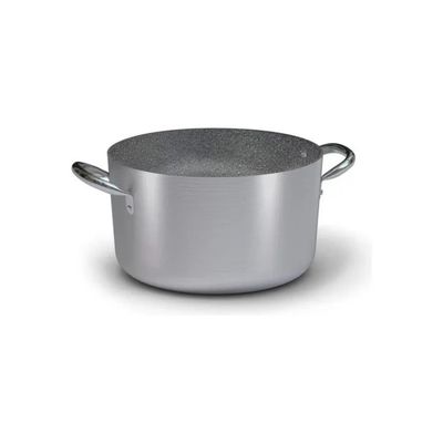 Ballarini Linea 6900 Casseruola in Alluminio 28 cm, Fondo da 4 mm, Induzione e Forno, Nero