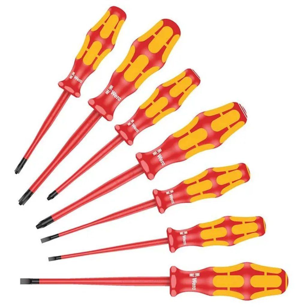 Wera Kraftform Plus 100 Set di 7 Giraviti Isolati VDE Wera Kraftform Plus 100 Set di 7 Giraviti Isolati VDE