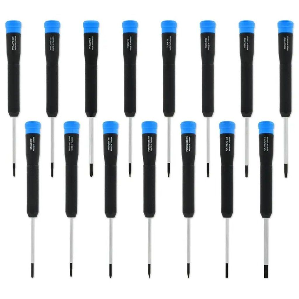 IFixit EU145462-1 Marlin Set di Cacciaviti di Precisione 15 Pezzi con Punte Phillips Torx Pentalobe Tri IFixit EU145462-1 Marlin Set di Cacciaviti di Precisione 15 Pezzi con Punte Phillips Torx Pentalobe Tri