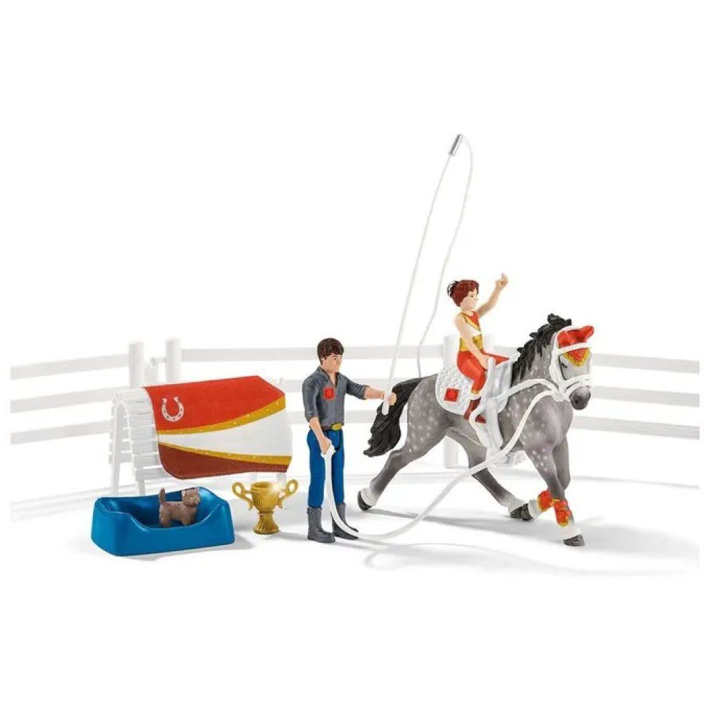 Schleich Horse Club 42443 – Set da Voltiggiatura con Mia e Cavallo