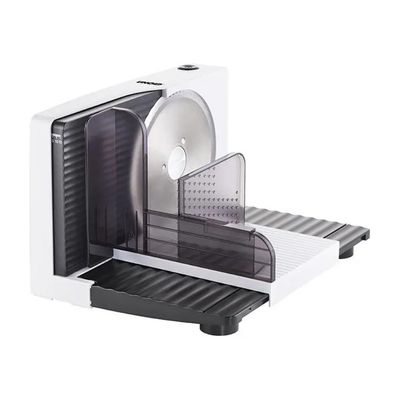 Unold 78860 Wave Affettatrice Elettrica 100 W, Lama Zigrinata 17 cm, Pieghevole, Bianca