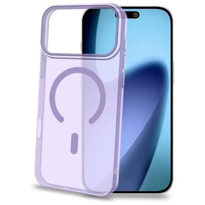 Celly Offset Cover MagSafe Glitter Viola per iPhone 17 e 17 Pro
