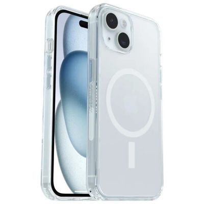 OtterBox Symmetry Clear MagSafe Stardust per iPhone 16e, 15, 14 e 13