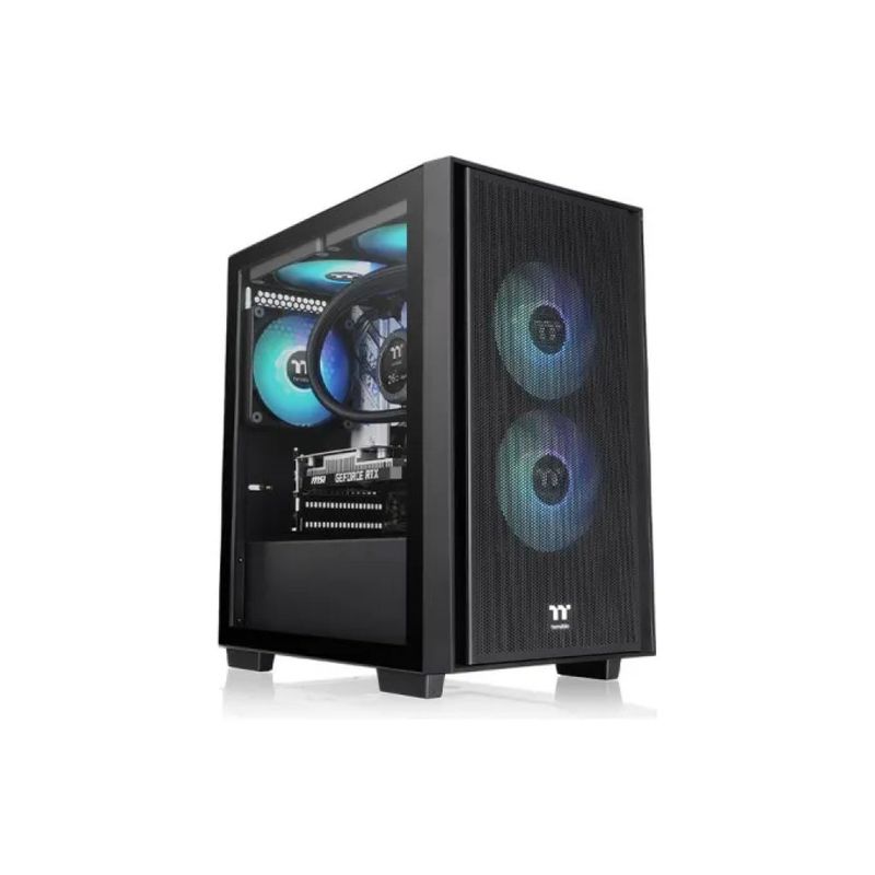 Thermaltake Versa H16 TG ARGB Case Micro Tower Nero